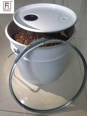 حبوب القهوة المحمصة طعام آمن دلو معدني 5 جالون 0.32-0.42mm